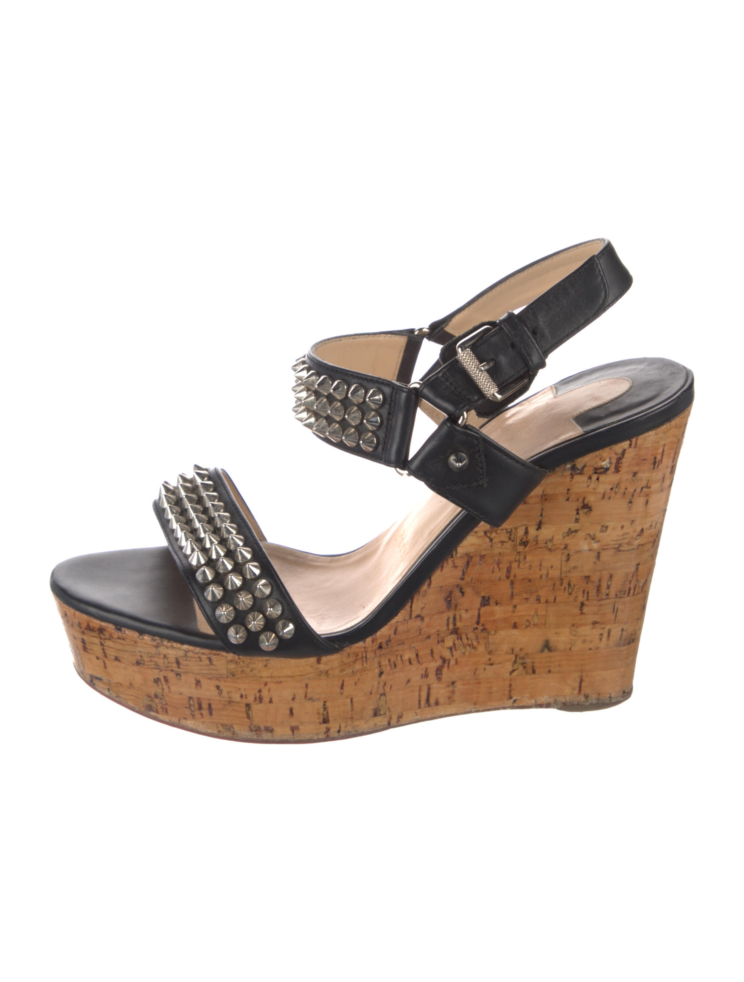 Christian Louboutin Studded Accents Slingback Sandals
