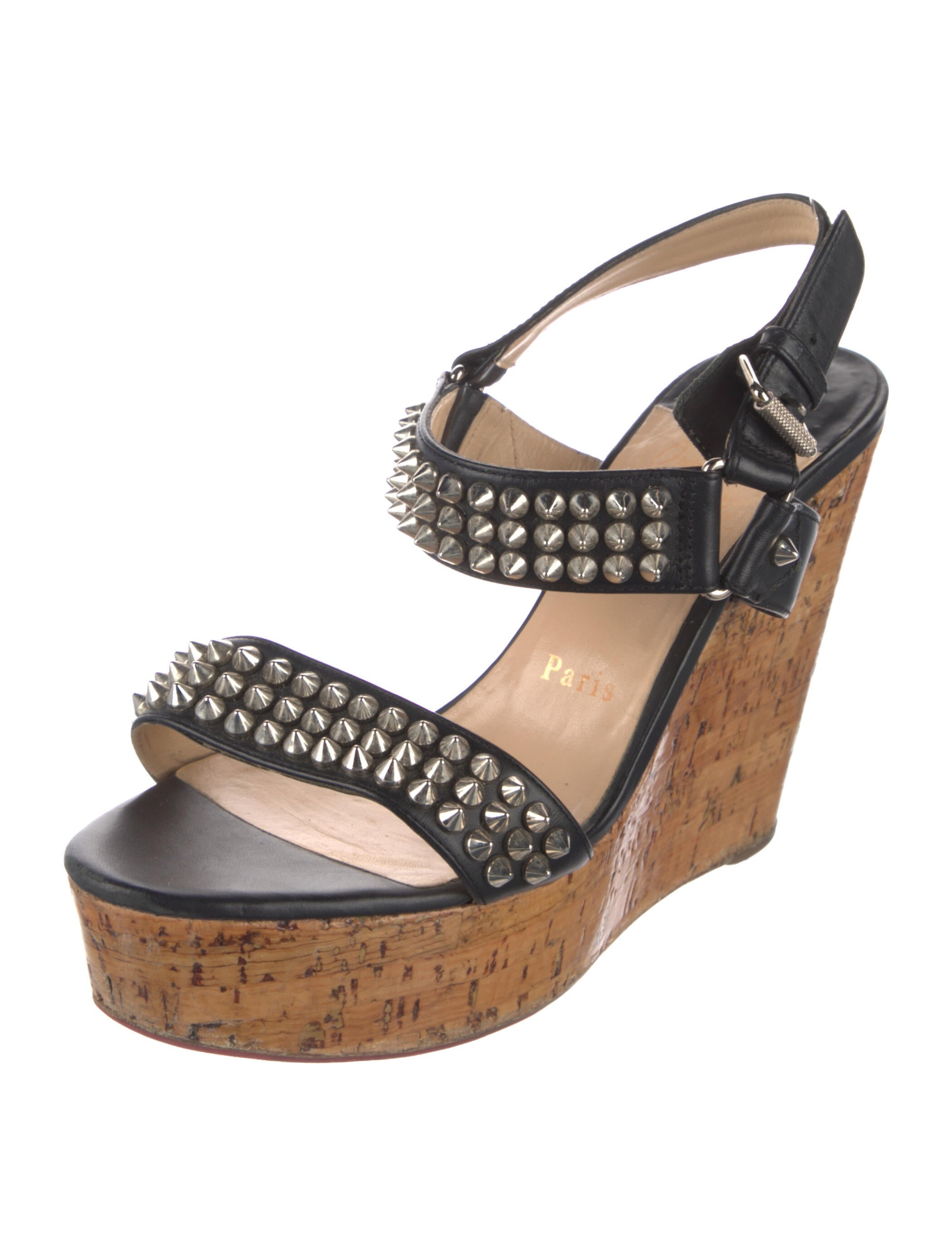 Christian Louboutin Studded Accents Slingback Sandals