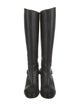 Christian Louboutin Spike Accents Leather Riding Boots