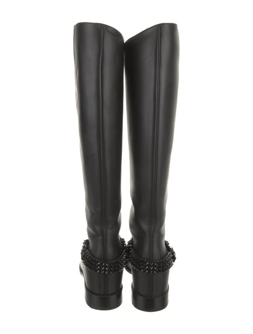 Christian Louboutin Spike Accents Leather Riding Boots