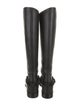 Christian Louboutin Spike Accents Leather Riding Boots