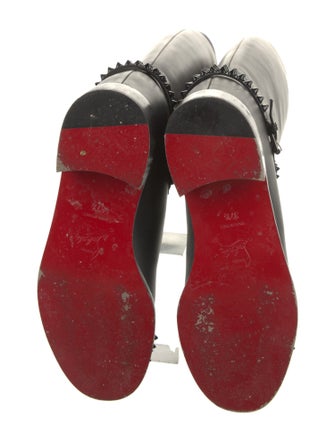 Christian Louboutin Spike Accents Leather Riding Boots