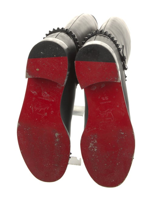Christian Louboutin Spike Accents Leather Riding Boots