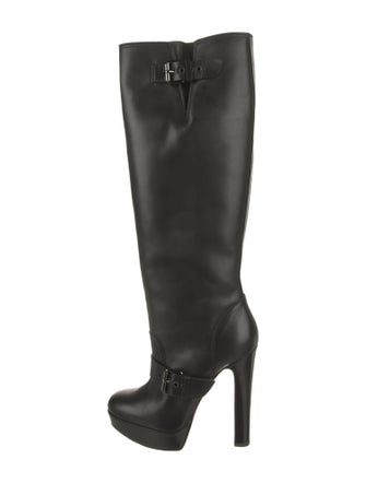 Christian Louboutin Spike Accents Leather Boots