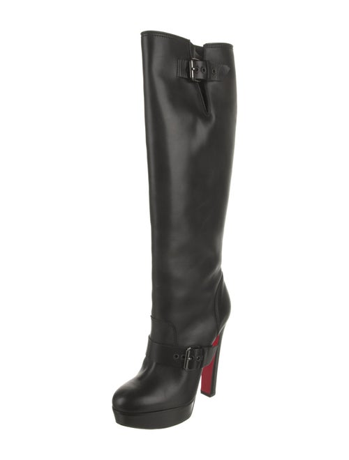 Christian Louboutin Spike Accents Leather Boots
