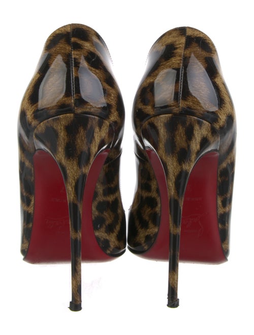 Christian Louboutin Patent Leather Animal Print Pumps