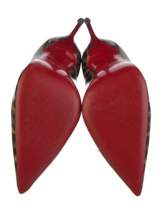 Christian Louboutin Patent Leather Animal Print Pumps