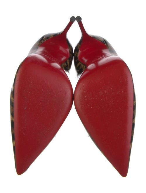 Christian Louboutin Patent Leather Animal Print Pumps