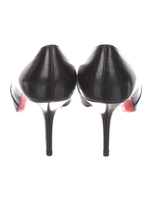 Christian Louboutin Leather Cutout Accent Pumps