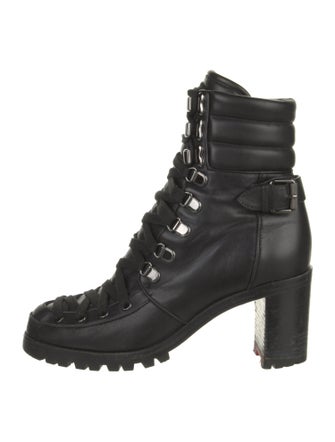 Christian Louboutin Leather Combat Boots