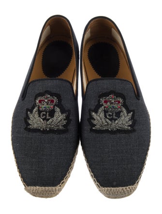 Christian Louboutin Denim Graphic Print Espadrilles