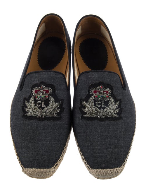 Christian Louboutin Denim Graphic Print Espadrilles