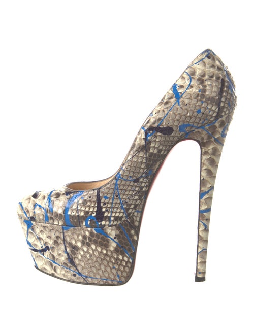Christian Louboutin Python Animal Print Pumps