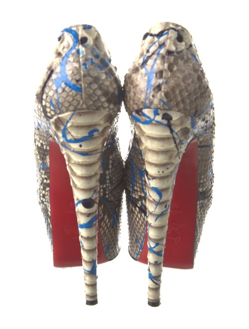 Christian Louboutin Python Animal Print Pumps
