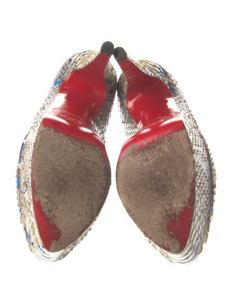Christian Louboutin Python Animal Print Pumps