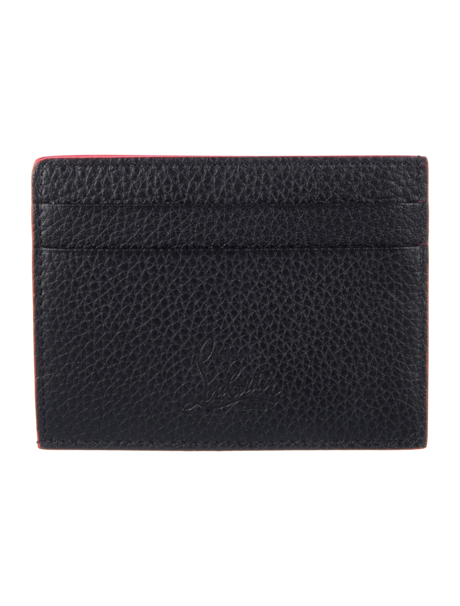 Christian Louboutin Spike Accents Calfskin Card Holder