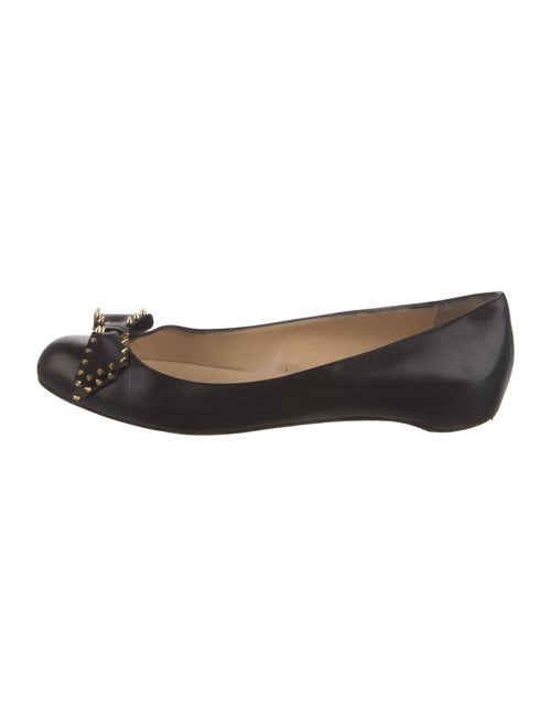 Christian Louboutin Spike Accents Leather Ballet Flats