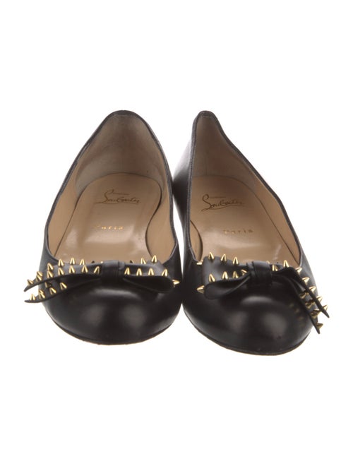 Christian Louboutin Spike Accents Leather Ballet Flats