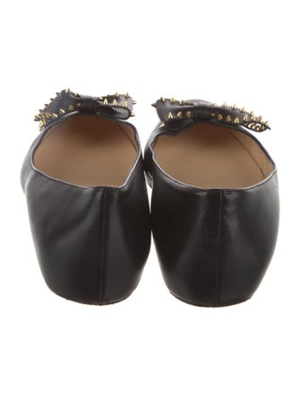 Christian Louboutin Spike Accents Leather Ballet Flats