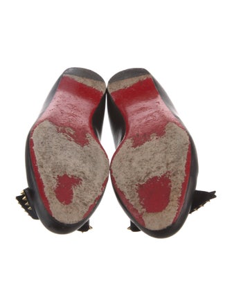 Christian Louboutin Spike Accents Leather Ballet Flats