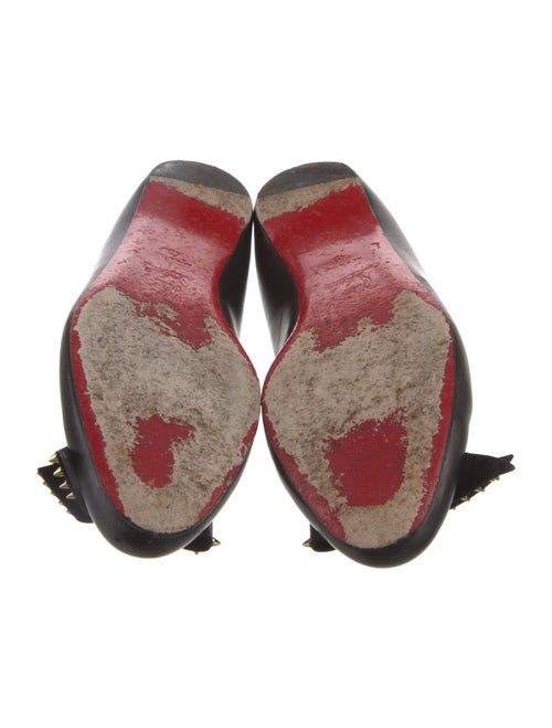 Christian Louboutin Spike Accents Leather Ballet Flats