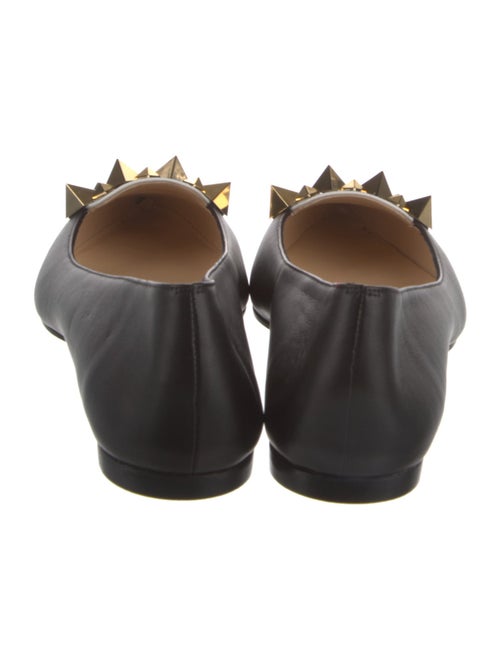 Christian Louboutin Leather Studded Accents Ballet Flats