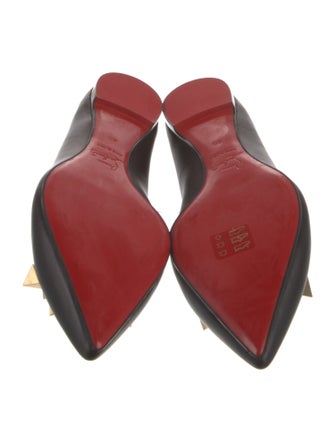 Christian Louboutin Leather Studded Accents Ballet Flats