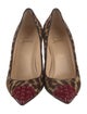 Christian Louboutin Spike Accents Ponyhair Pumps