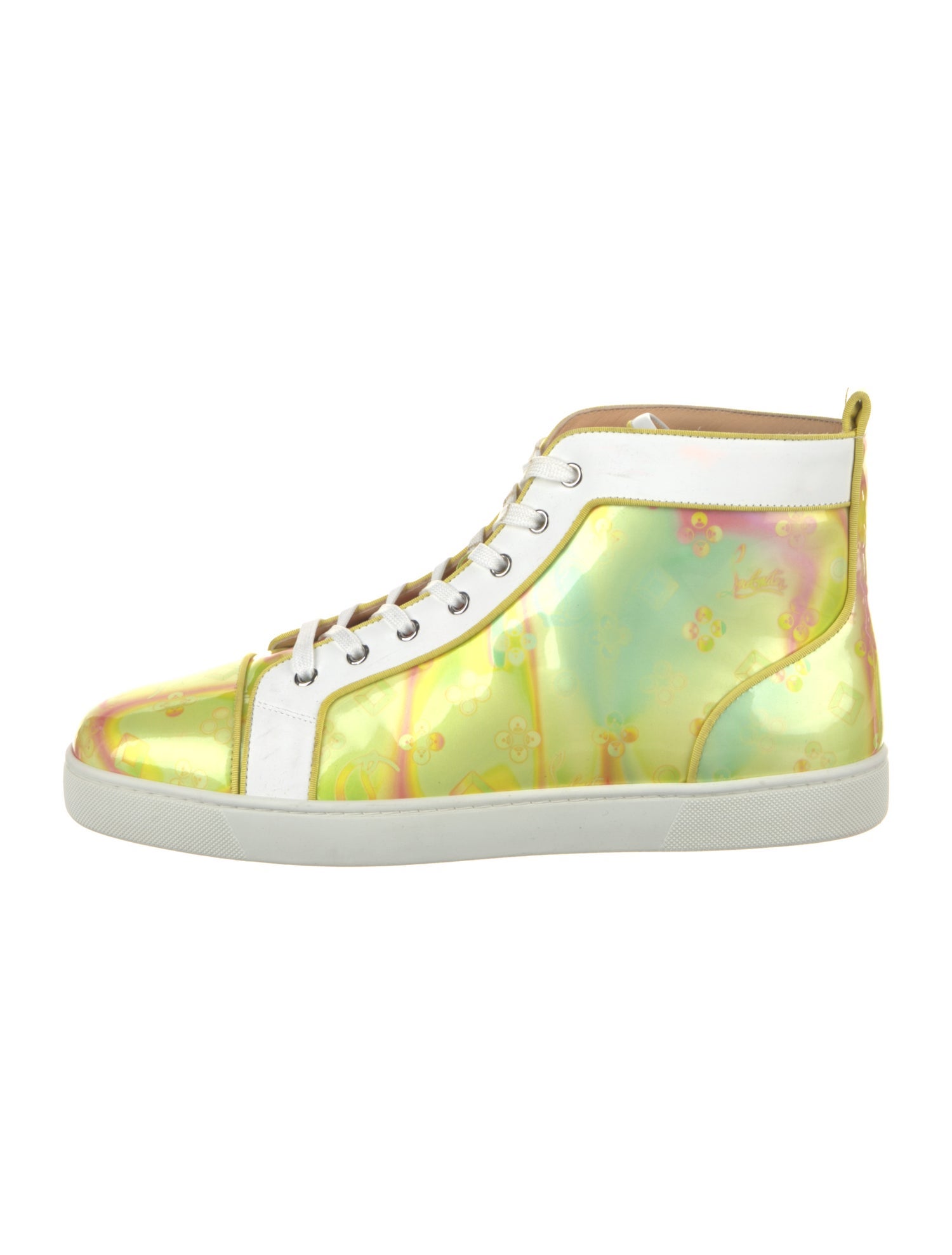 Christian Louboutin Leather Grosgrain Trim Sneakers