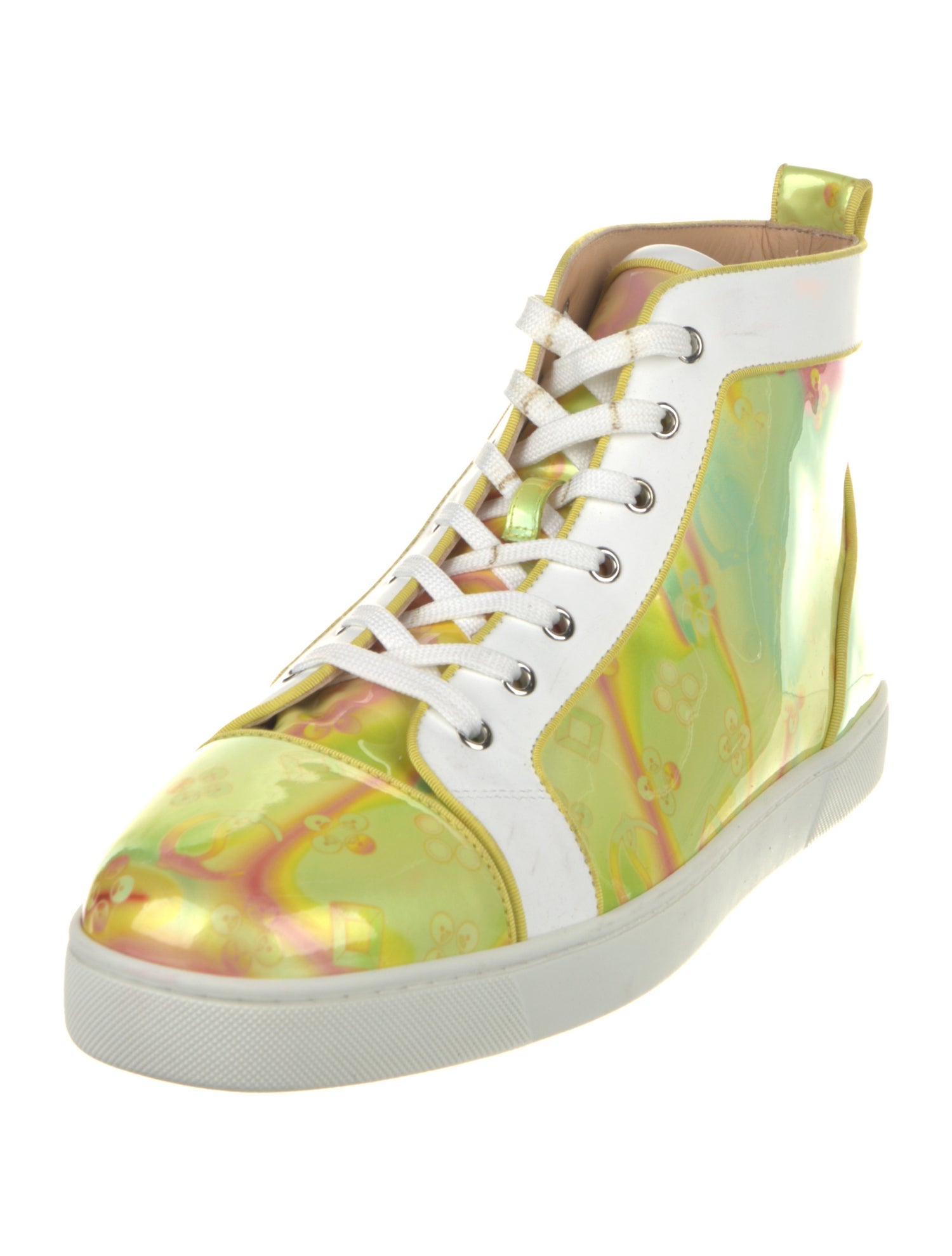 Christian Louboutin Leather Grosgrain Trim Sneakers