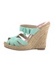 Christian Louboutin Raffia Bow Accents Espadrilles