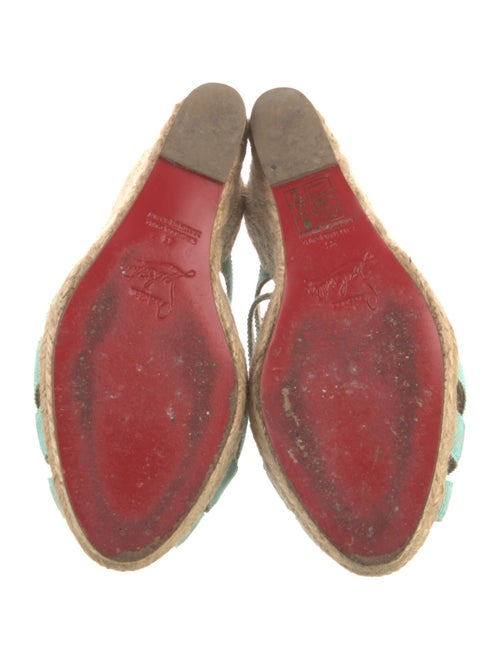 Christian Louboutin Raffia Bow Accents Espadrilles