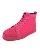 Christian Louboutin Suede Mesh Accents Sneakers