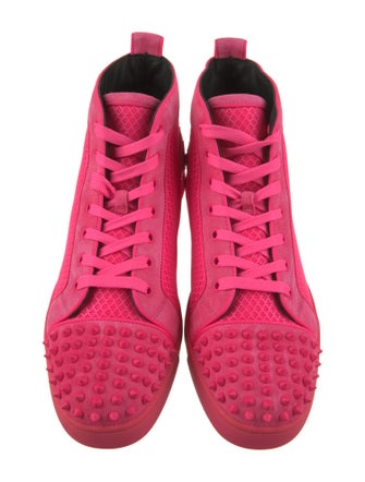 Christian Louboutin Suede Mesh Accents Sneakers