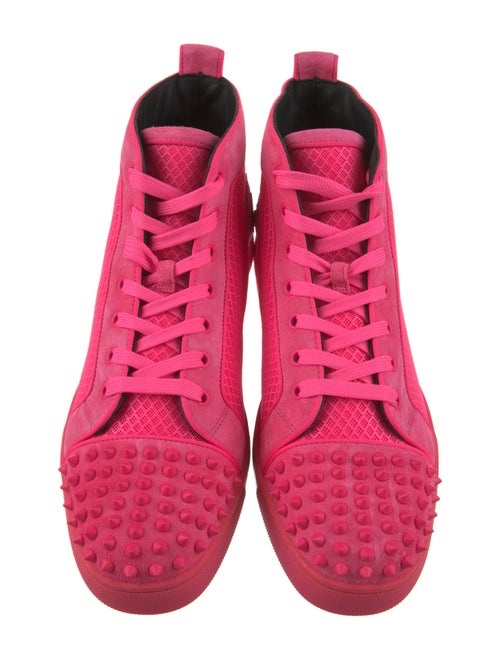 Christian Louboutin Suede Mesh Accents Sneakers