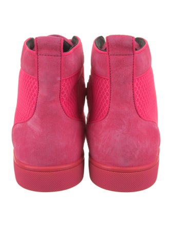 Christian Louboutin Suede Mesh Accents Sneakers
