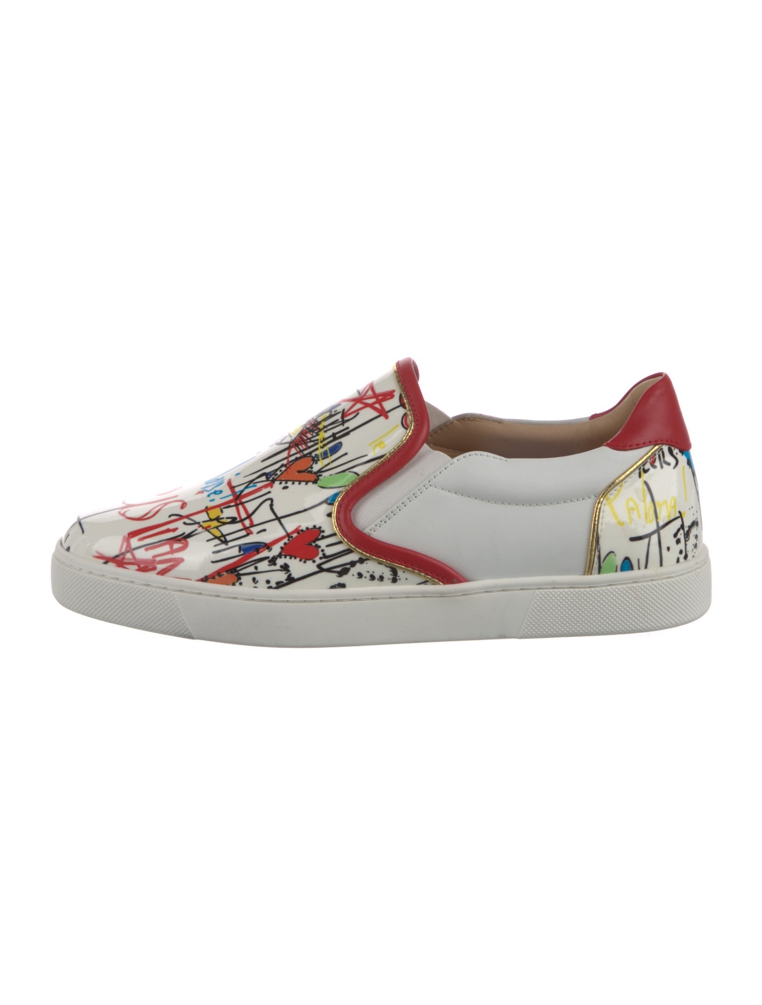 Christian Louboutin Patent Leather Printed Sneakers