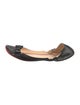 Christian Louboutin Leather Bow Accents Ballet Flats