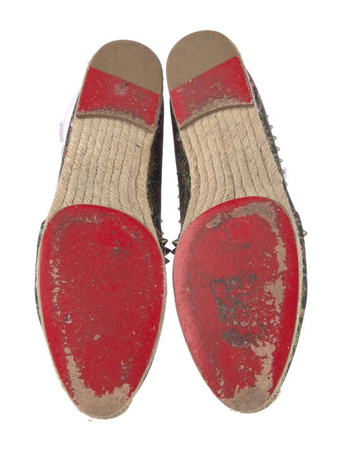 Christian Louboutin Spike Accents Canvas Espadrilles