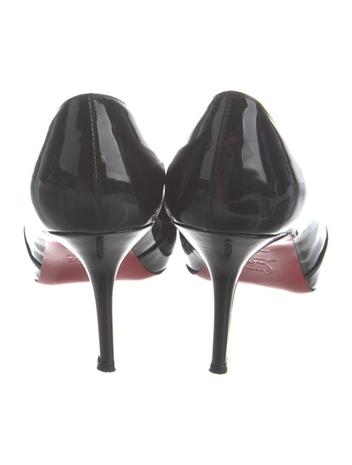 Christian Louboutin Patent Leather Cutout Accent Pumps