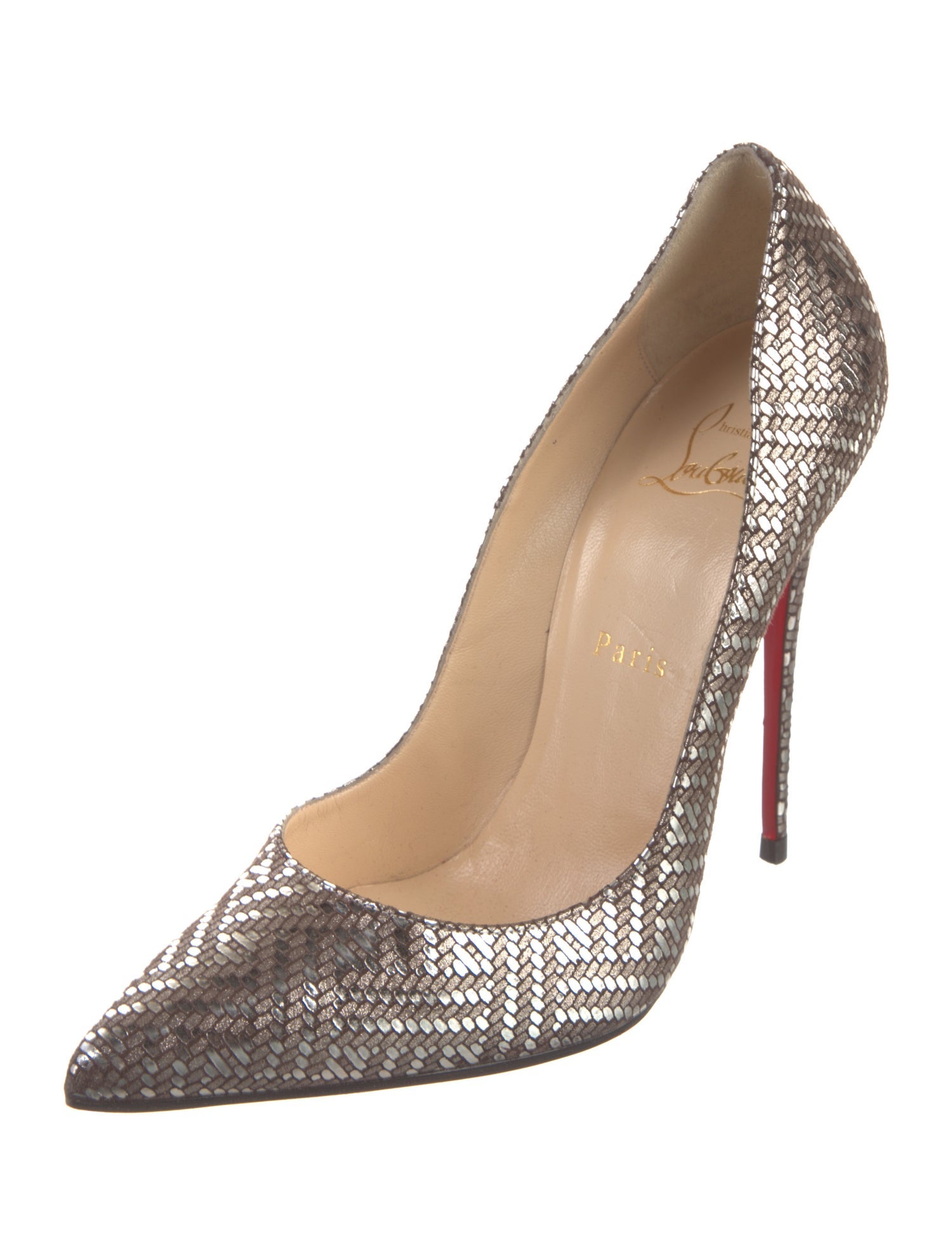 Christian Louboutin Leather Printed Pumps