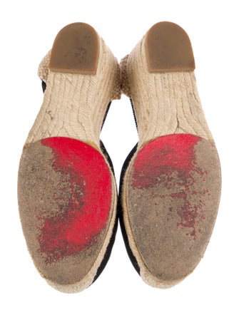 Christian Louboutin Colorblock Pattern Espadrilles