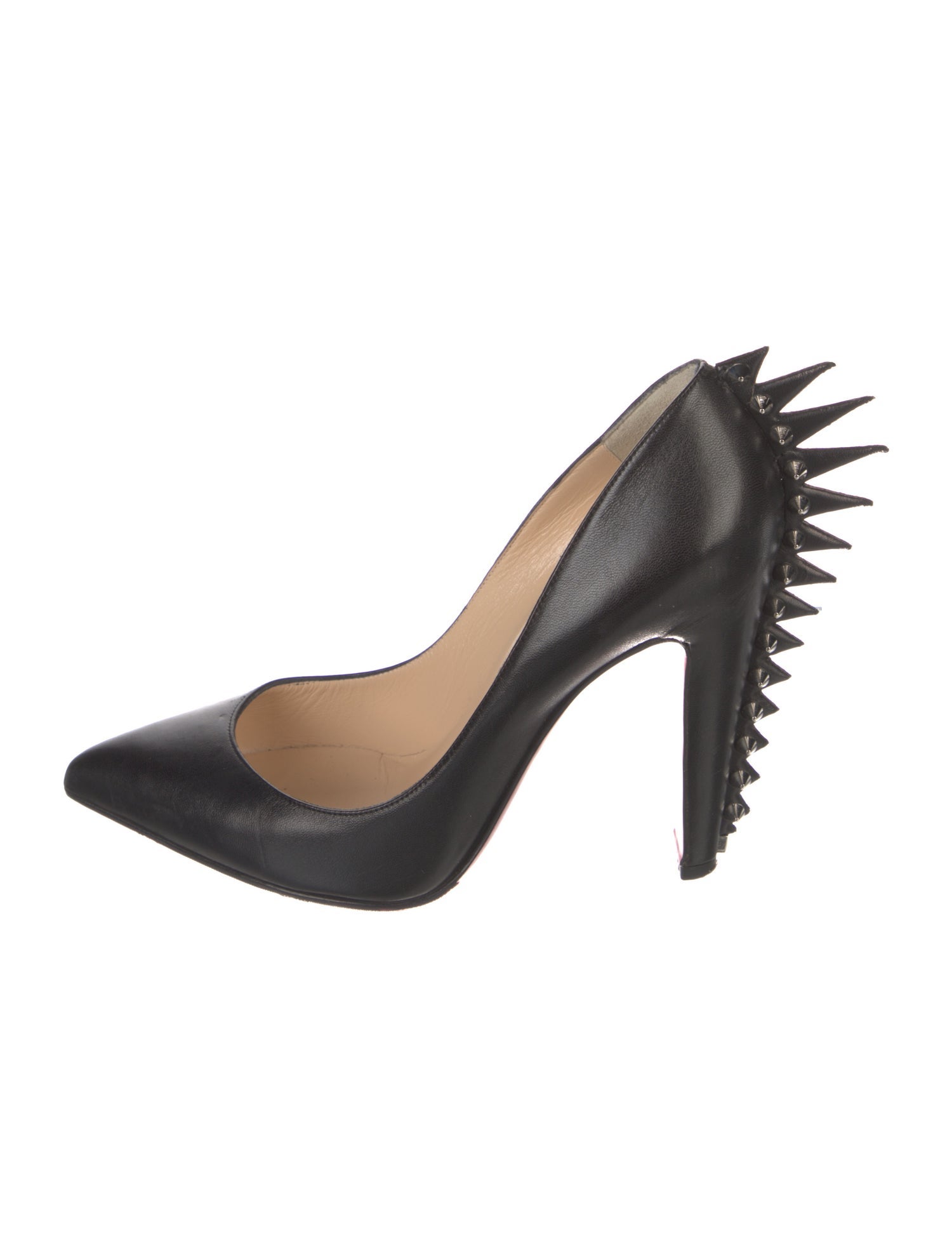 Christian Louboutin Spike Accents Leather Pumps
