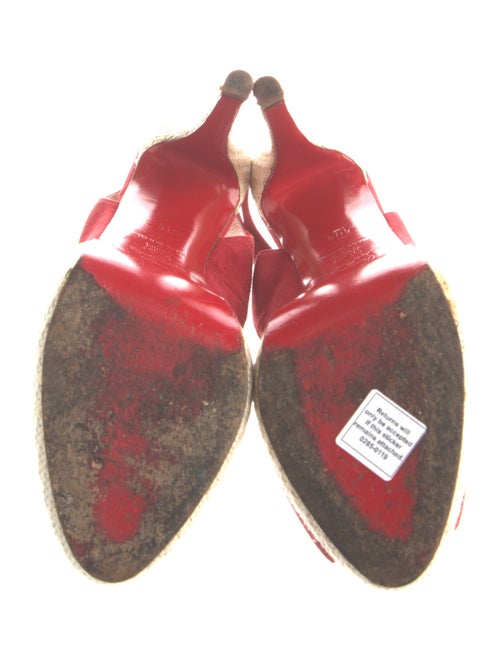 Christian Louboutin Suede Colorblock Pattern Slingback Pumps