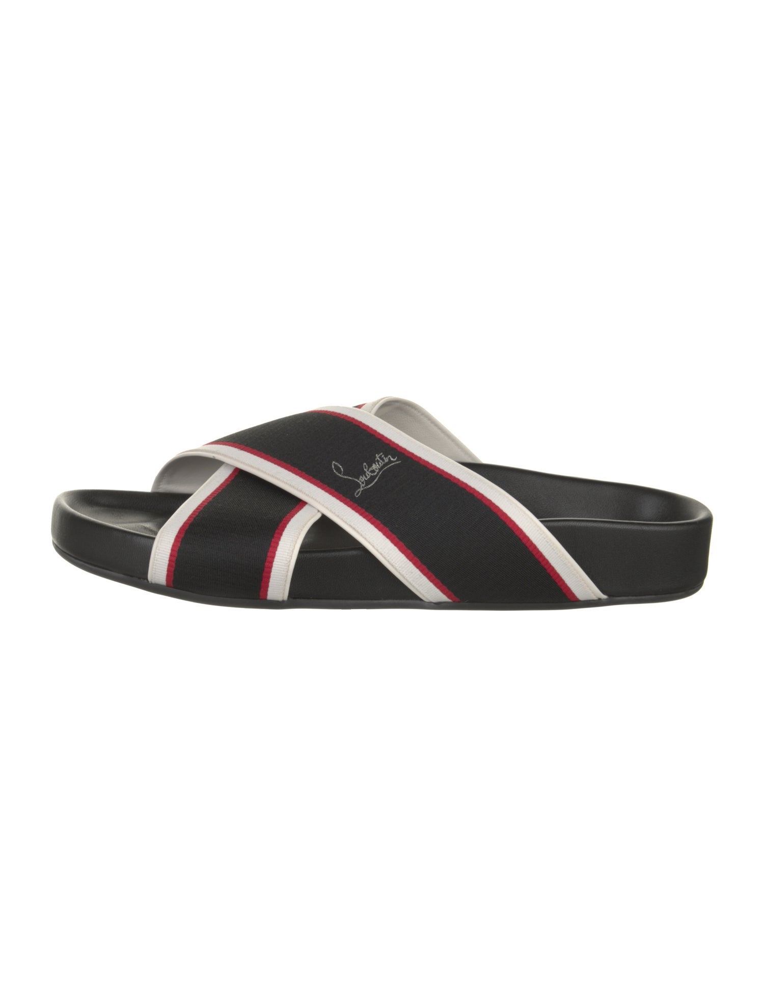 Christian Louboutin Striped Slides