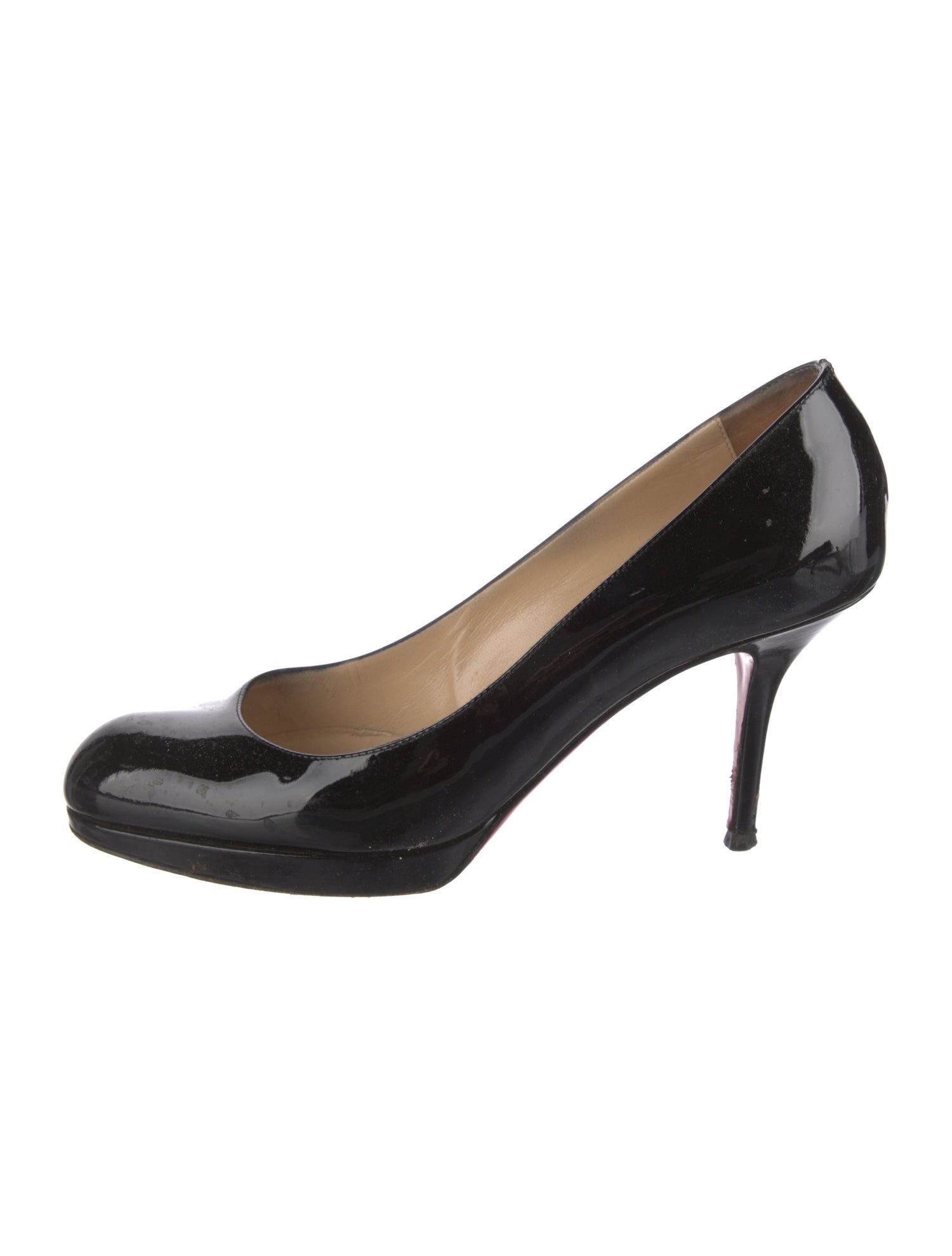 Christian Louboutin Patent Leather Leather Trim Embellishment Pumps