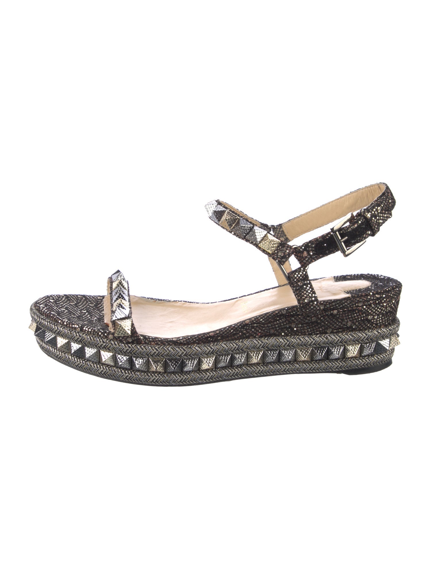 Christian Louboutin Lace Studded Accents Espadrilles