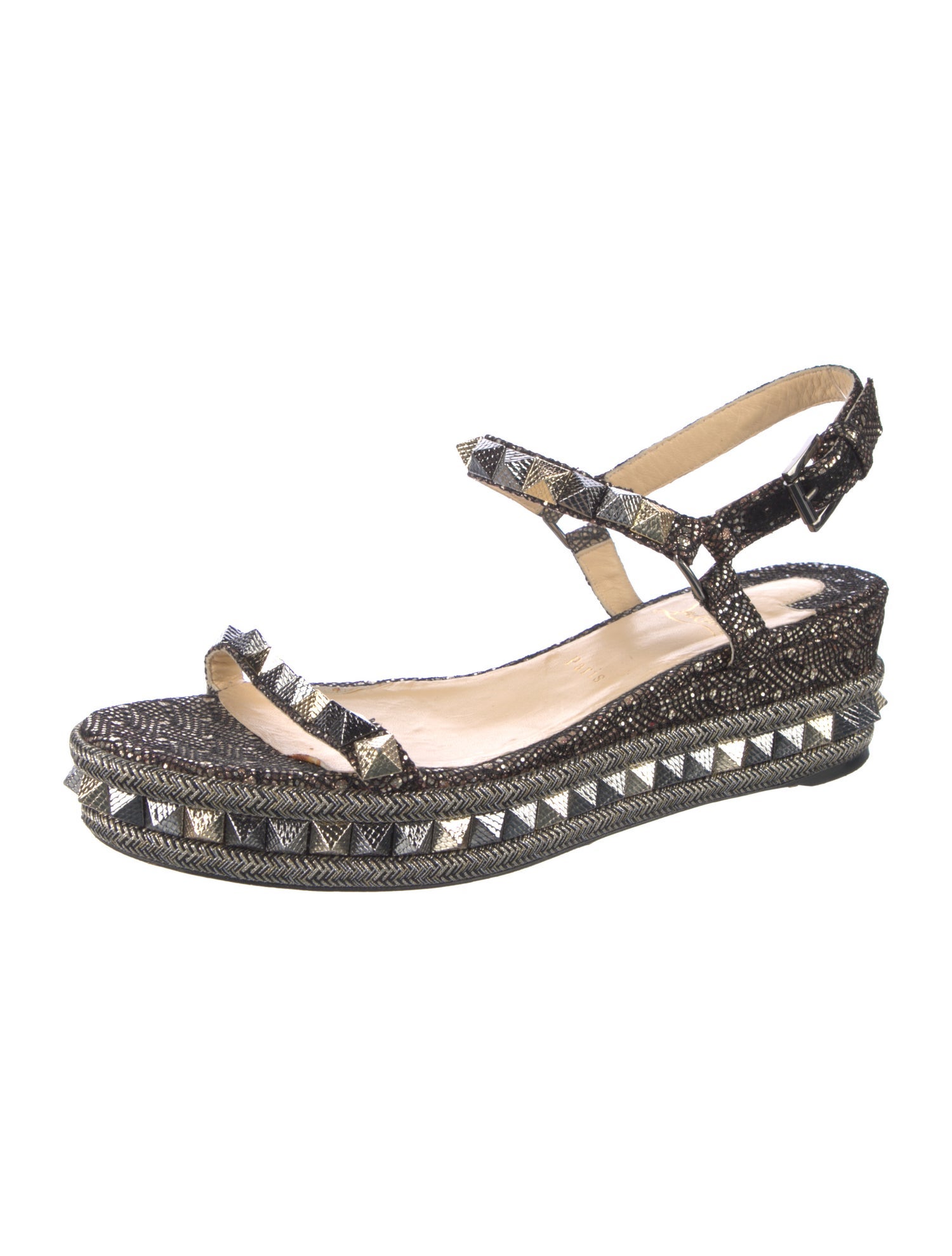 Christian Louboutin Lace Studded Accents Espadrilles