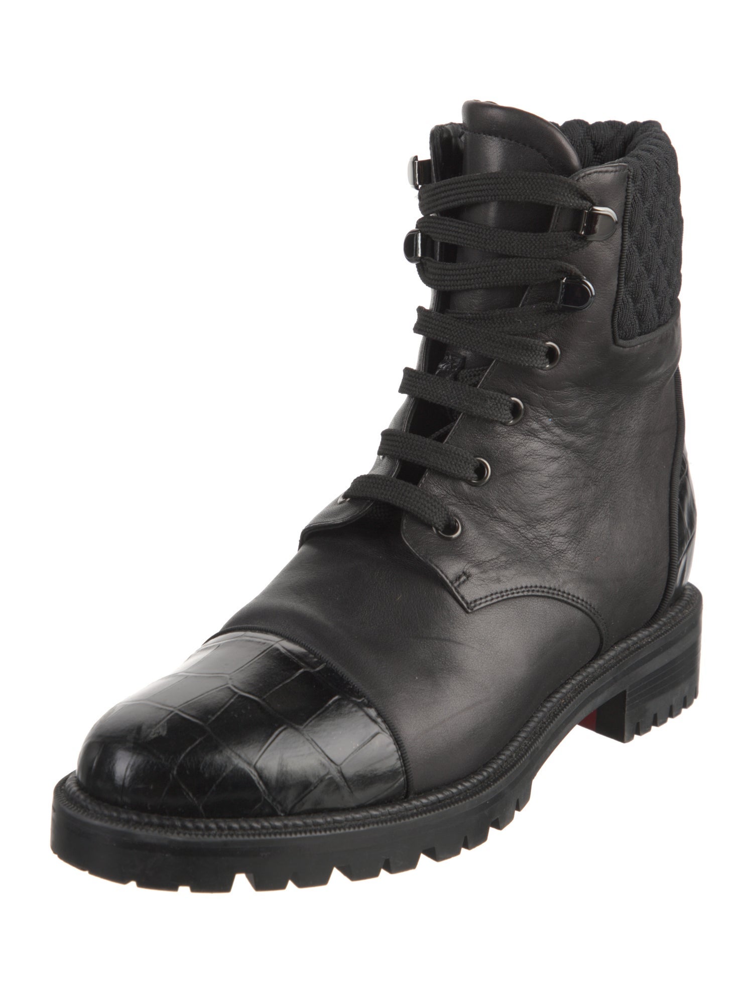 Christian Louboutin Leather Combat Boots