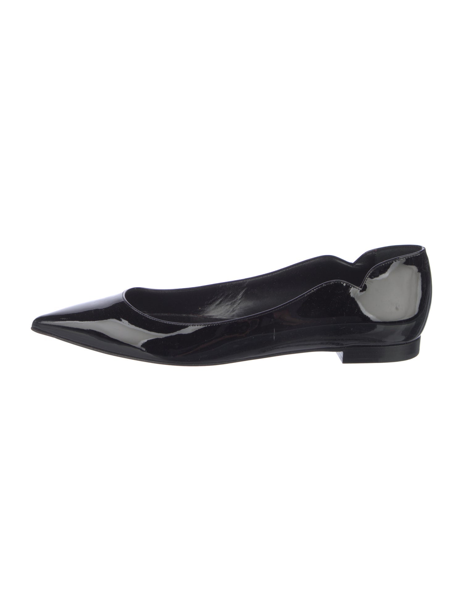 Christian Louboutin Patent Leather Scalloped Accent Ballet Flats